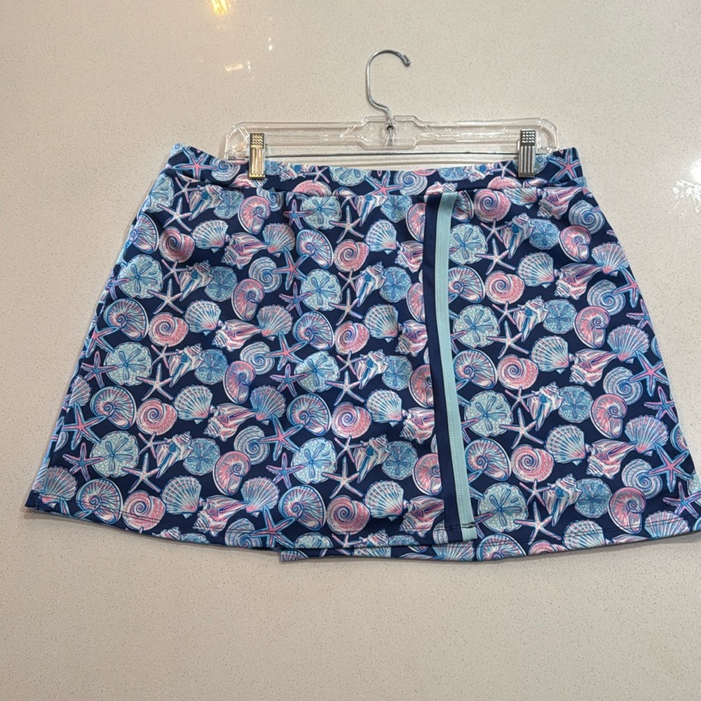 Simply Southern Seashell Starfish Mini Athletic Skort/Skirt Size XL